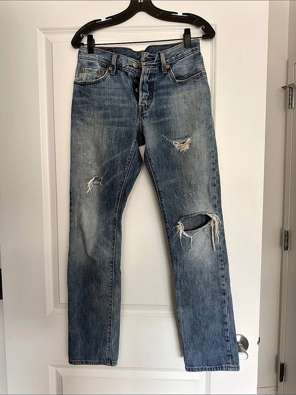 Levi's 501 Original Fit Distressed Jeans Blue
